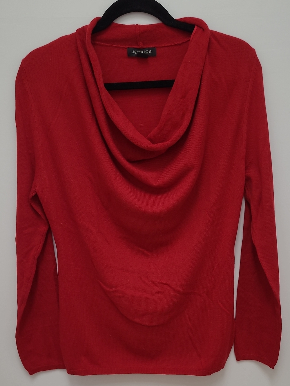 Jessica Red Cowl Neck Sweater